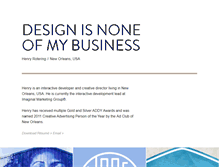 Tablet Screenshot of designisnoneofmybusiness.com